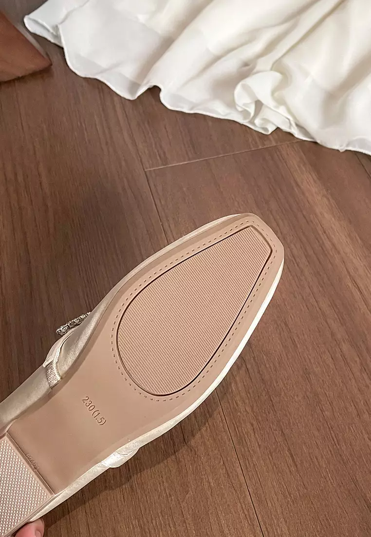 Bowknot Rhinestone Strap Satin Mules WW6579-5