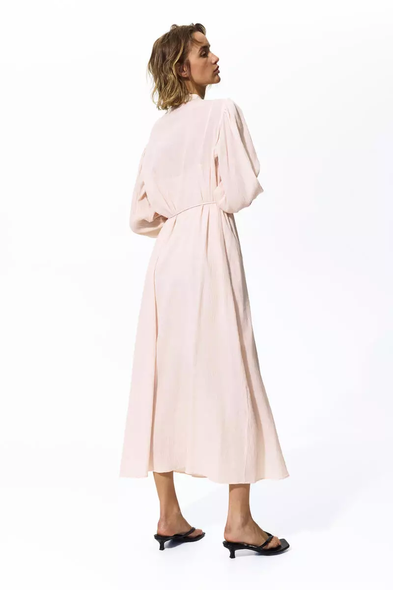 Lace-detail cotton dress