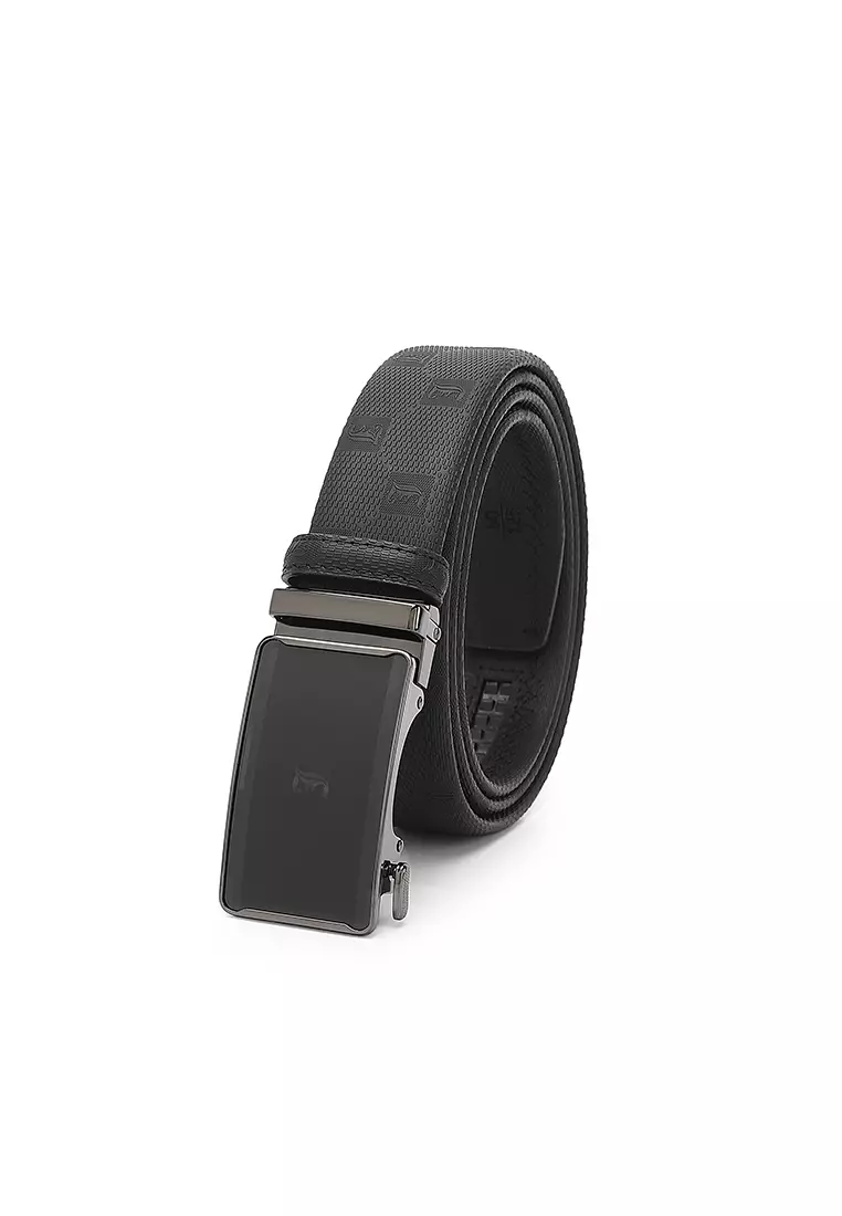 Gift Set - Leather RFID Wallet + 35mm Automatic Buckle Belt (禮盒 - 皮具錢包 + 腰帶) - 黑色