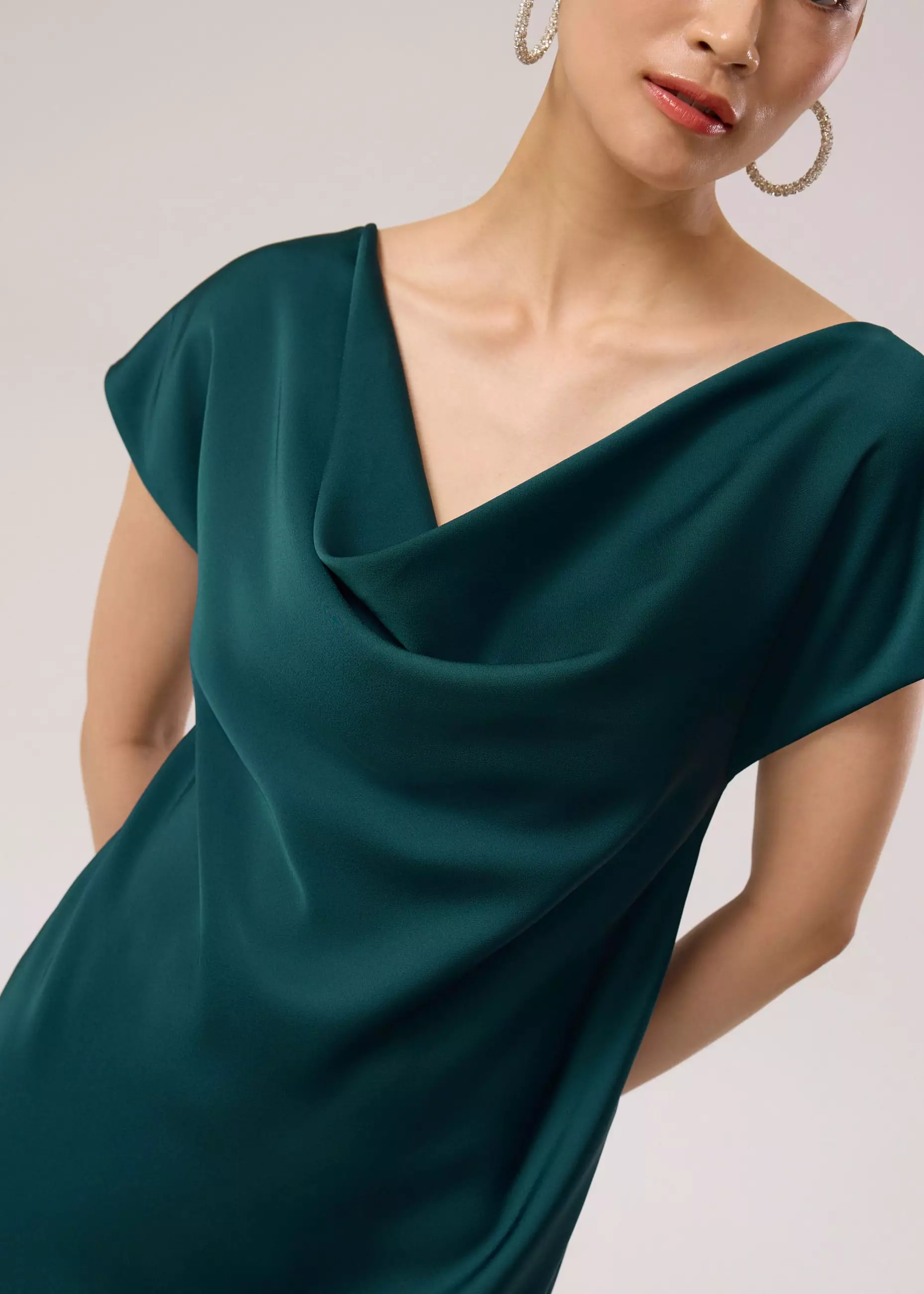 Dress Wanita - Satin Bias Cut Midaxi Dress