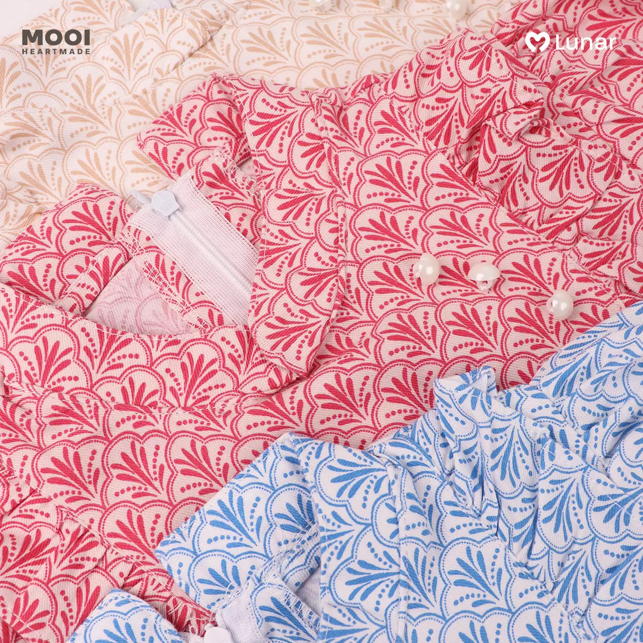 Mooi Dress Anak Perempuan Lunar Collection Xiang Cheongsam Dress - Cream