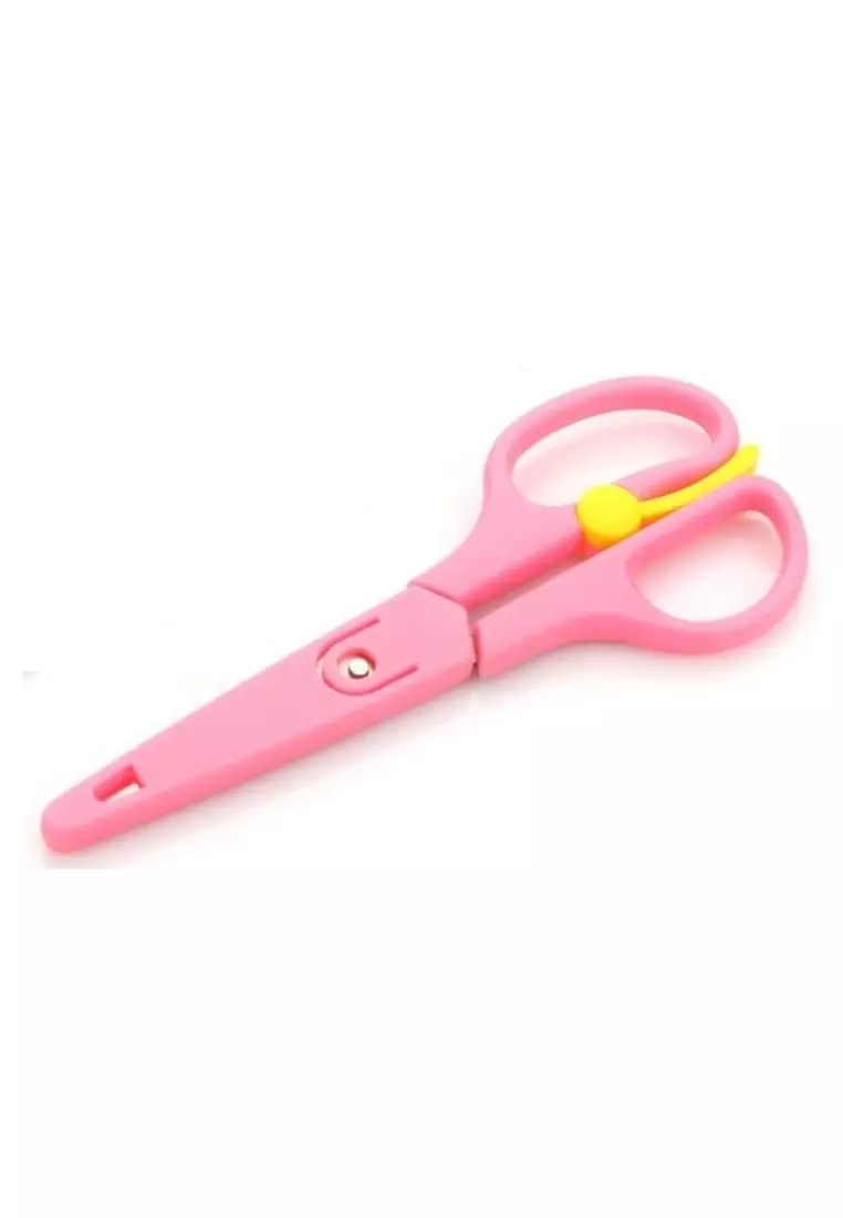 Gunting Scissors Student Stationery Office 130mm Portable Design ORIGINAL - Pink