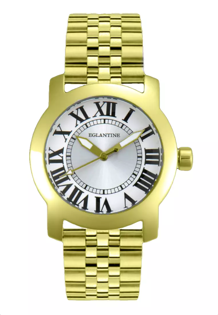 Emile Unisex Gold Plated Steel Quartz Watch on Gold Plated Steel Bracelet