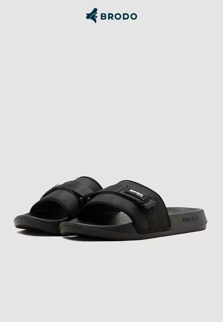 BRODO - Sandals Broslide Single Strap Fulll Black