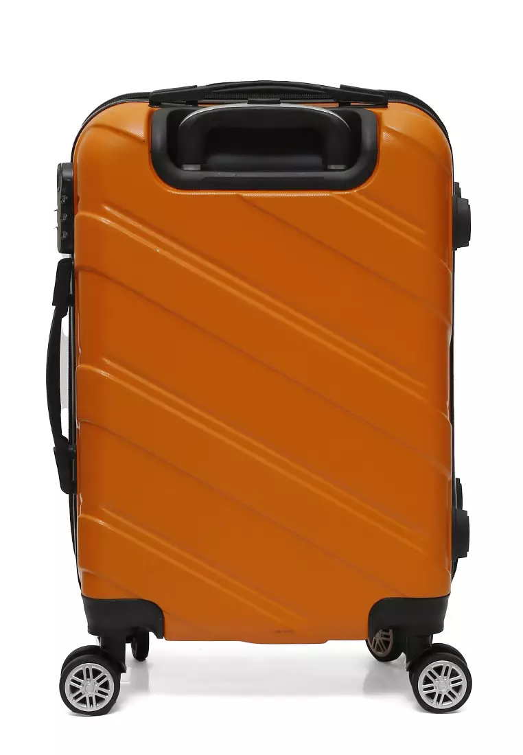 Carlton Koper Hardcase Unisex Size 20Inch Suitcase Combination Lock Large Compartment Material ABS+PVC Coated ORIGINAL - Orange