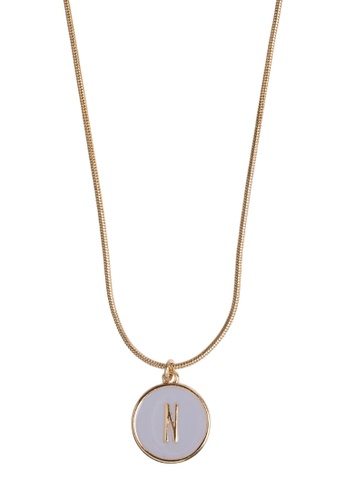Timi of Sweden gold Letter in Snake Chain Necklace N 37B94ACD0AA9C0GS_1
