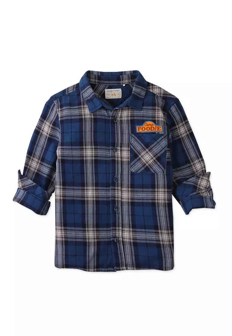 Boys Plaid Long Sleeves Shirt