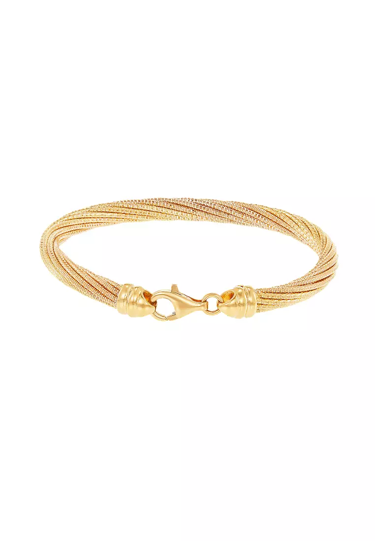 HABIB Oro Italia 916 Cavo Rose and Yellow Gold Bangle GB8528(R)-BI (22K Gold)