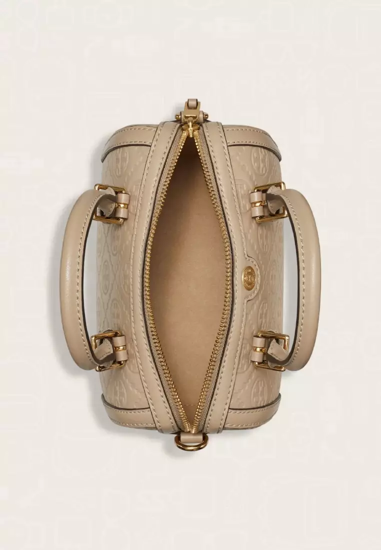 Tory Burch T Monogram Leather Petite Bareel Bag Fresh Clay