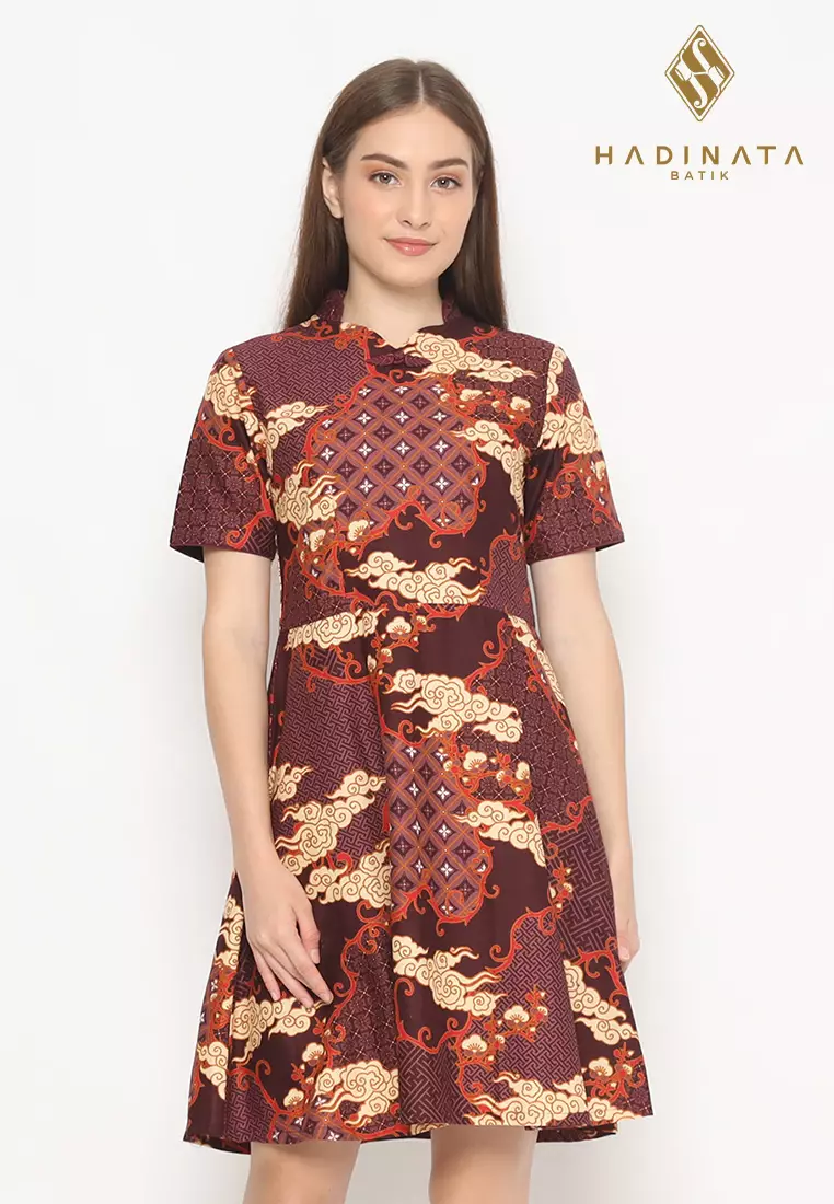 Hadinata Batik Wanita Dress Furing Cinta Caraka