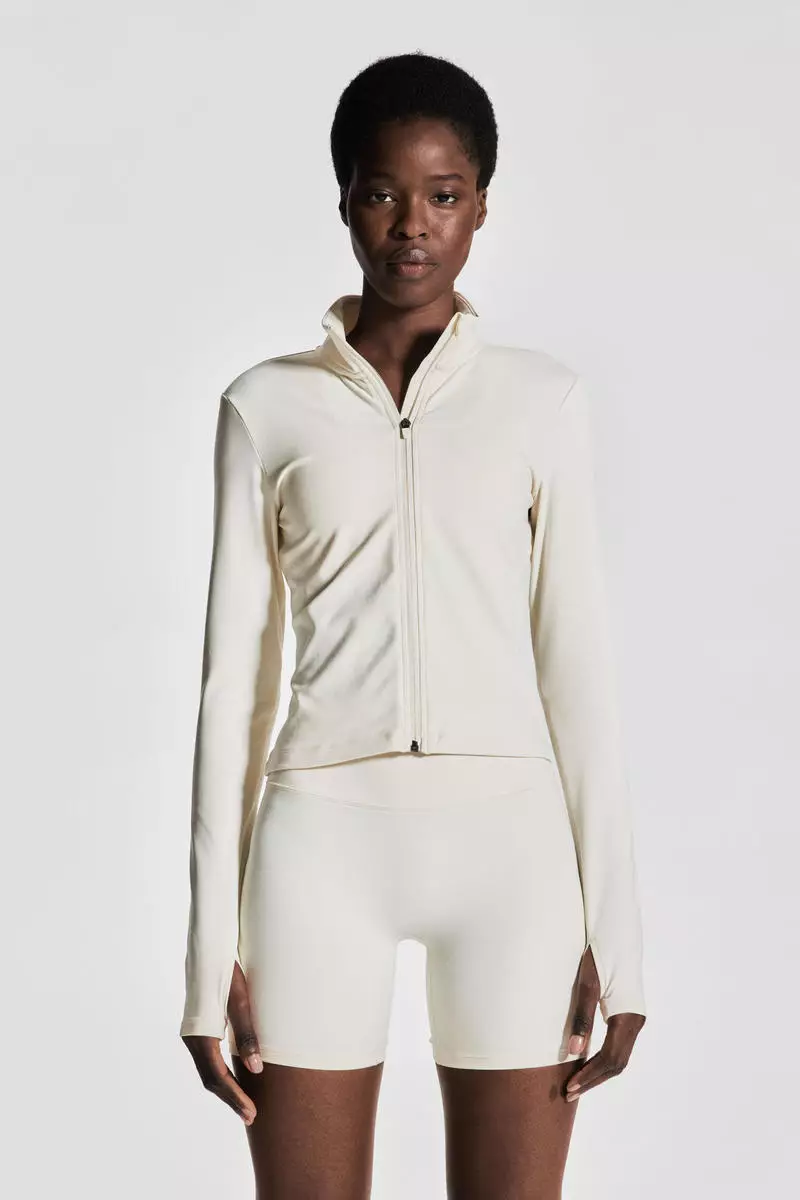 Zip-through sports jacket with SoftMove™