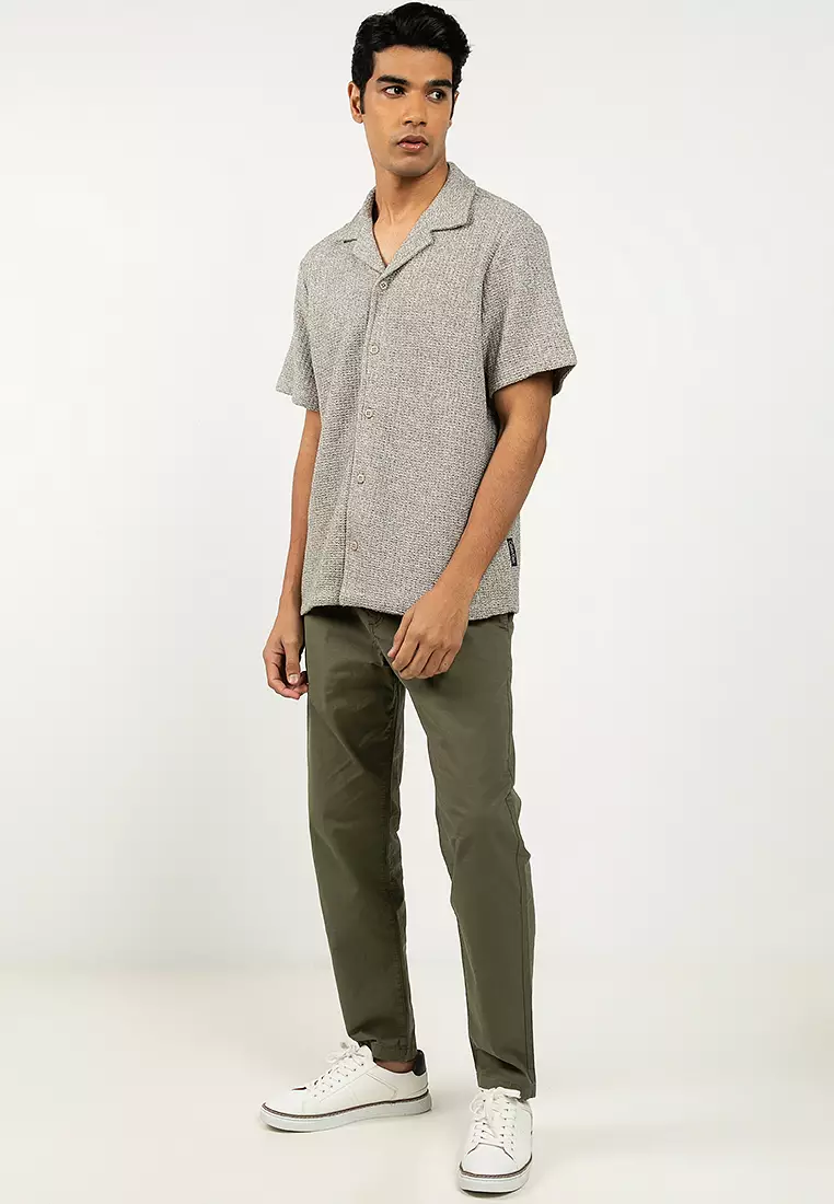 Tuck Stitch Relaxed Camp Shirt - Calvin Klein Jeans