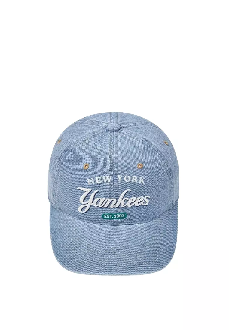 【MLB Korea】Unisex Denim Unstructured Ball Cap▲TXT着用 Qoo10] エムエルビー [TXT ヨンジュン 着用] Denim : バッグ・雑貨