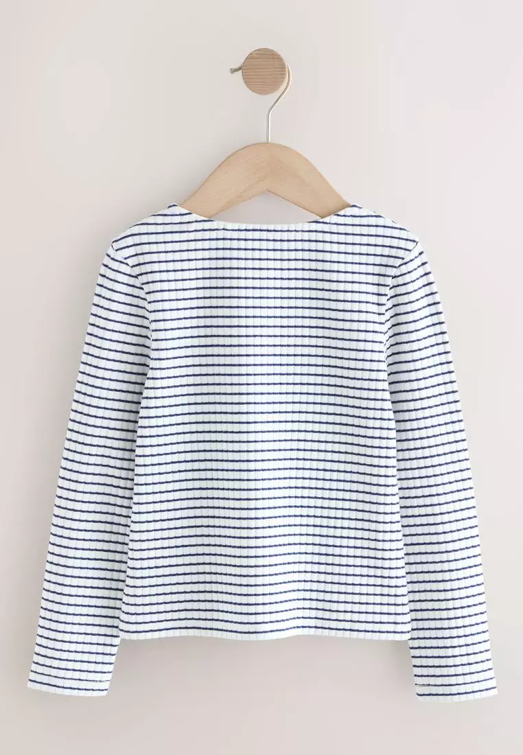 Long Sleeve Ribbed Cardigan
