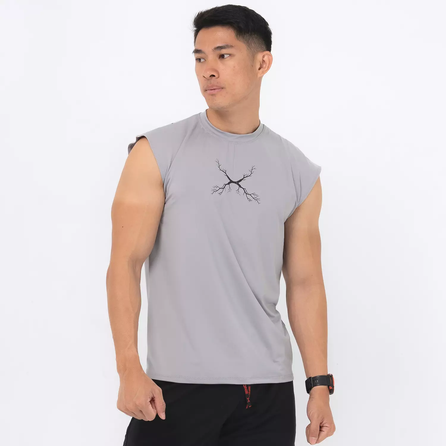 Sports Sleeveless Gothic style Grey