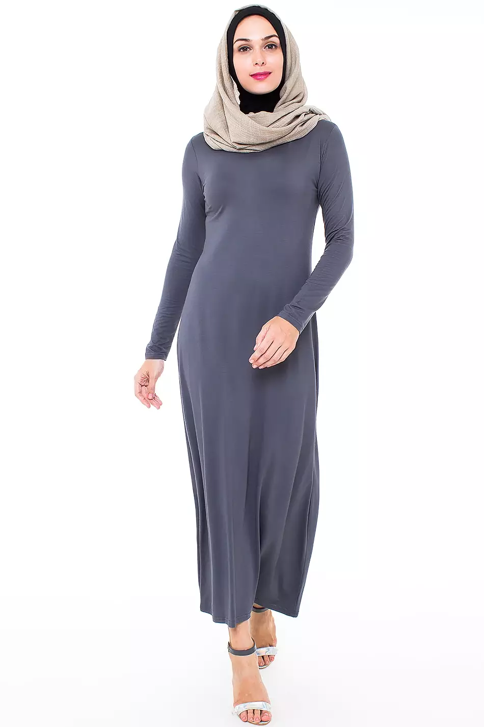 JV Hasanah Manset Gamis Grey | Inner Manset Gamis Rayon Adem