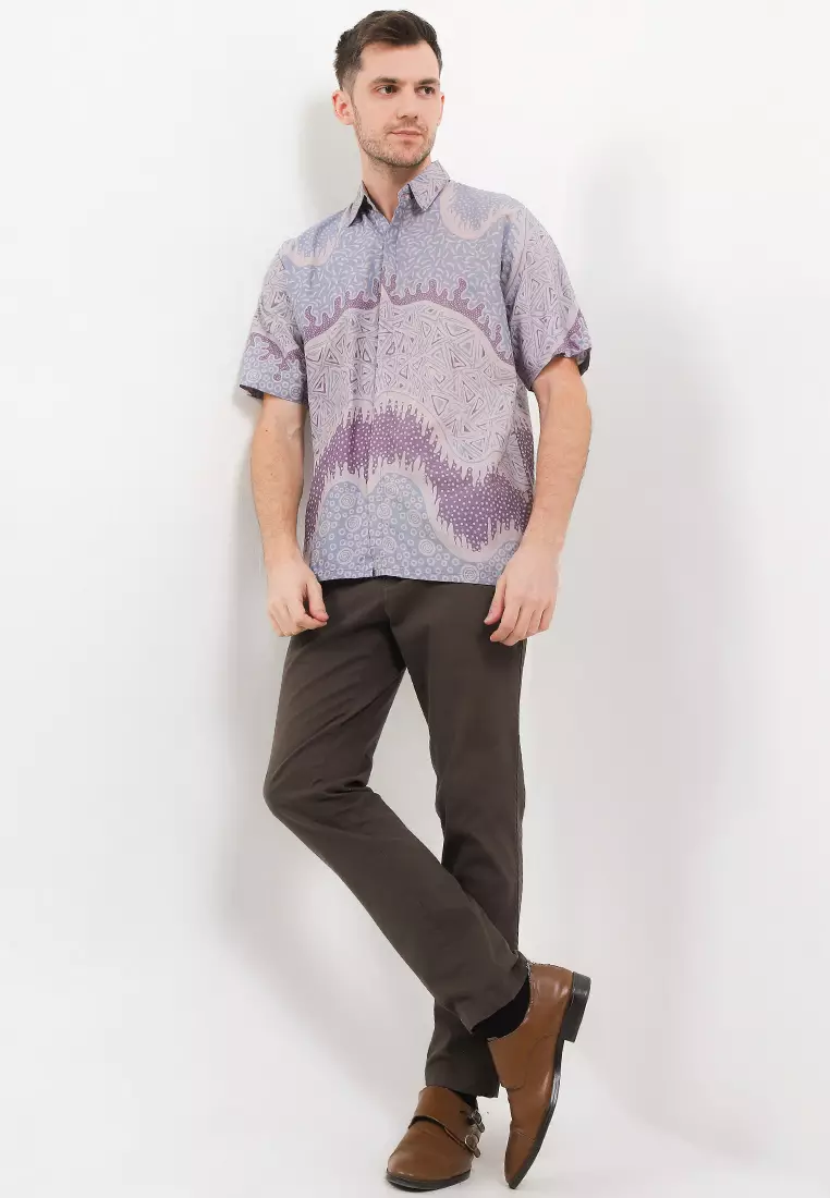 Piramid Kemeja Batik Premium Pria Casual Modern Lengan Pendek