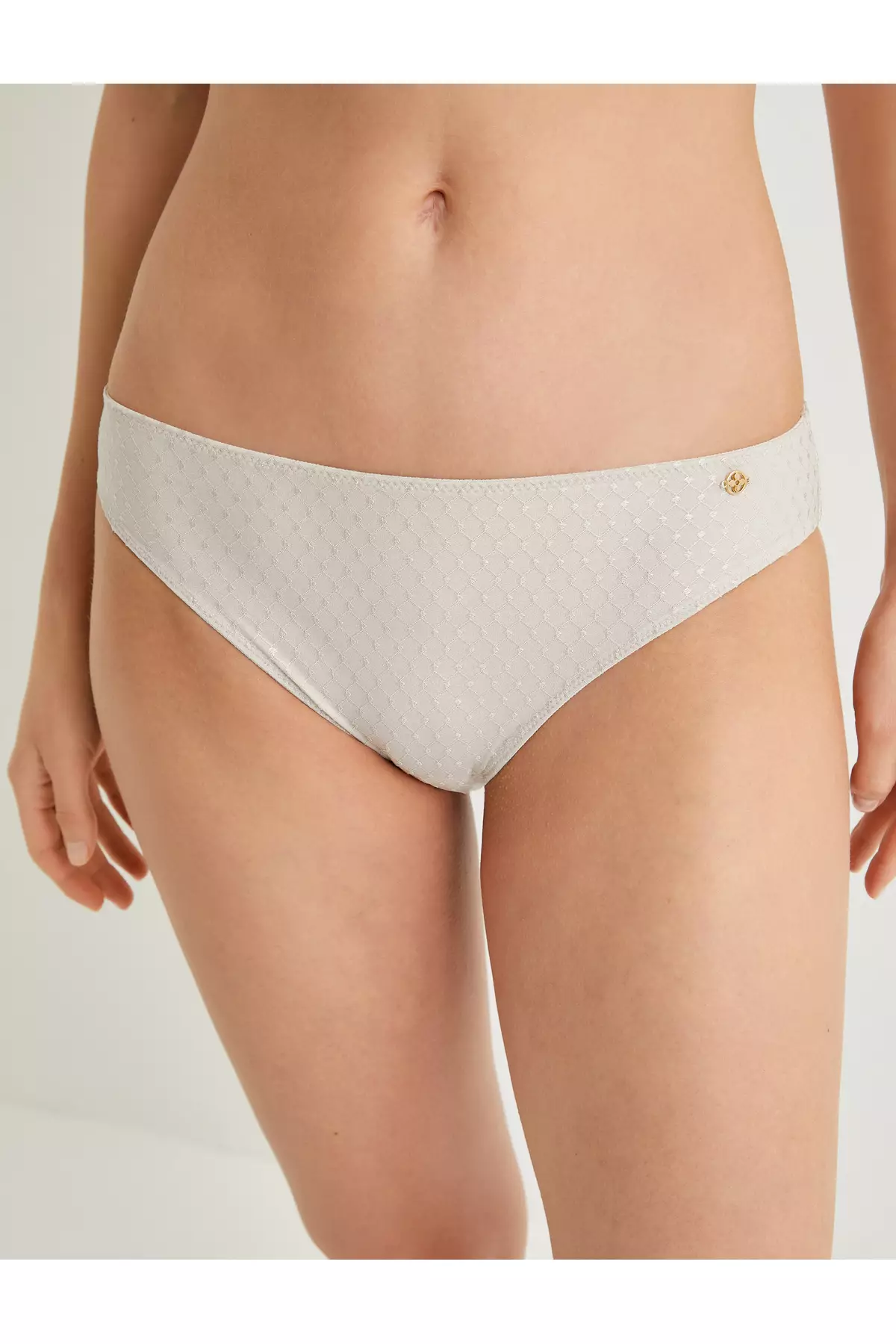 Brief Panties With Textured Accessory Detail