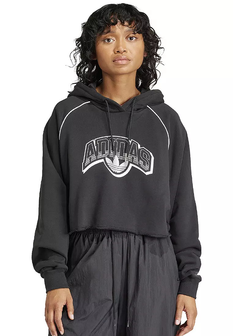Adidas cropped hoodie womens top