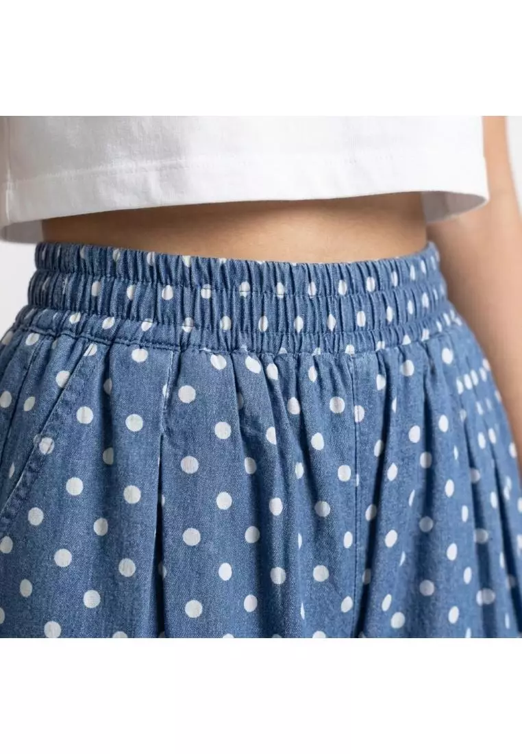 Celana Panjang Wanita - Polka Dot Wide Leg Pants
