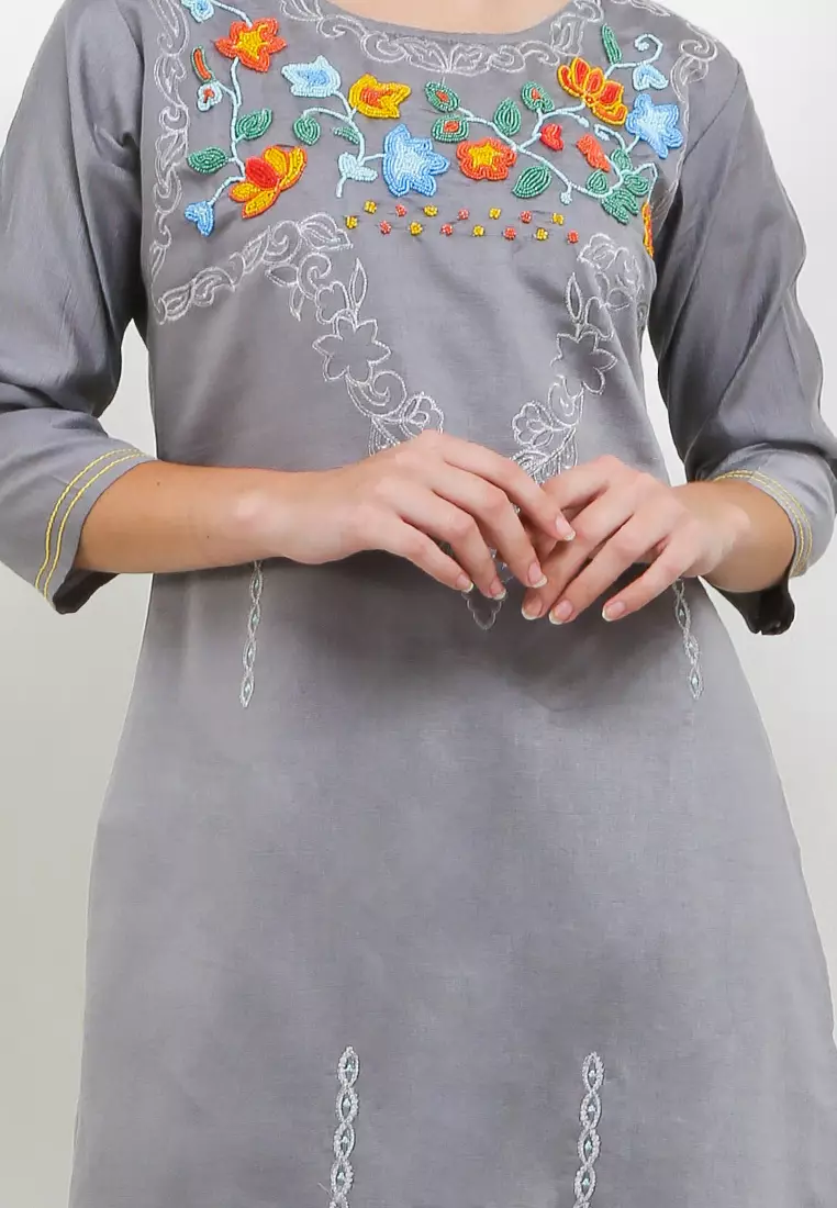 Chanira Festive Reha Tunic Set-Grey