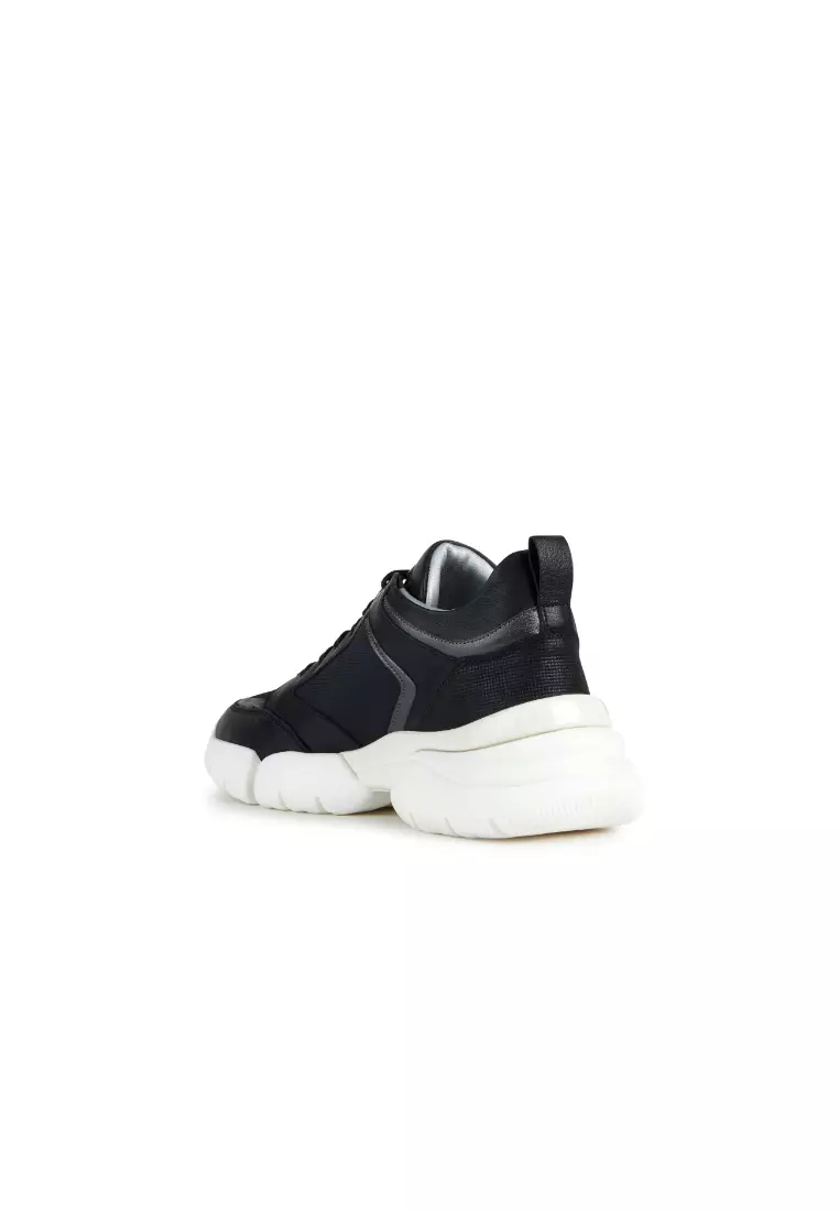 GEOX Ladies Adacter Low Top Sneakers - Black D35PQA-08514-C9999S3