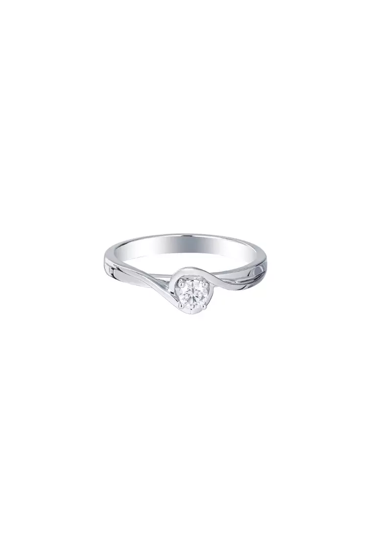 Buy TOMEI TOMEI Solitaire Ring Diamond White Gold 585 2024 Online