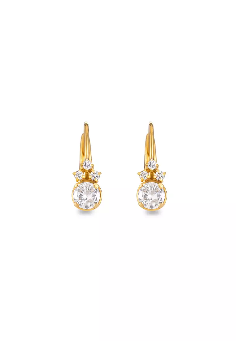 Gold earrings studs on sale images