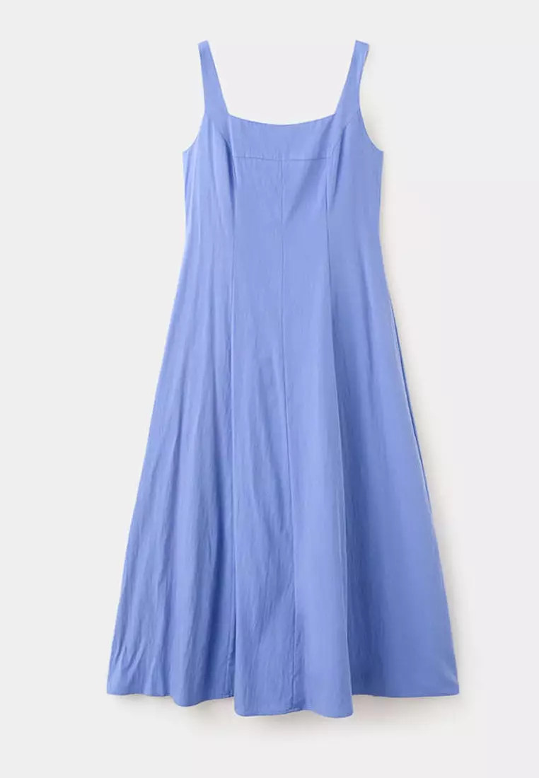 A-Line Crinkle Effect Dress