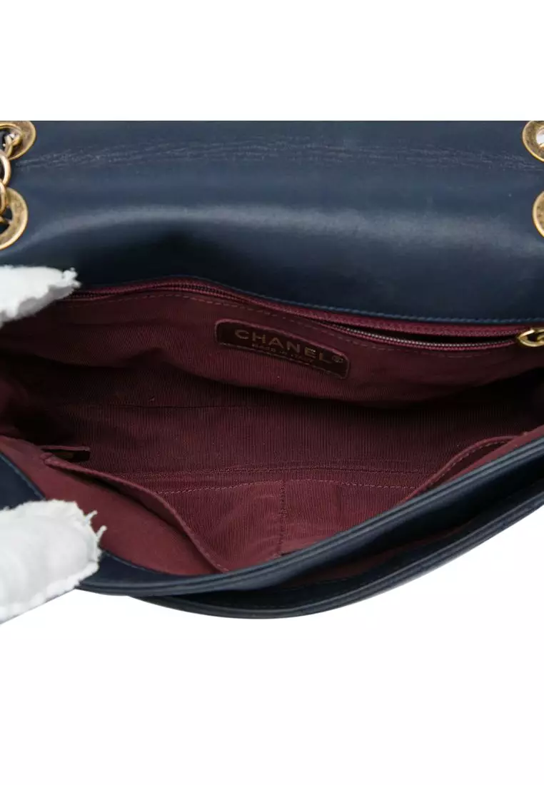 Pre-Loved Chanel Medium Quilted Iridescent Calfskin Happy Stitch Flap