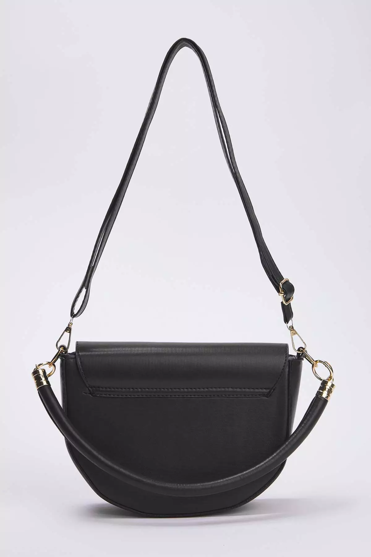 Black Metal Buckle Detailed Women's City Shoulder Bag Takaw26Oc00022