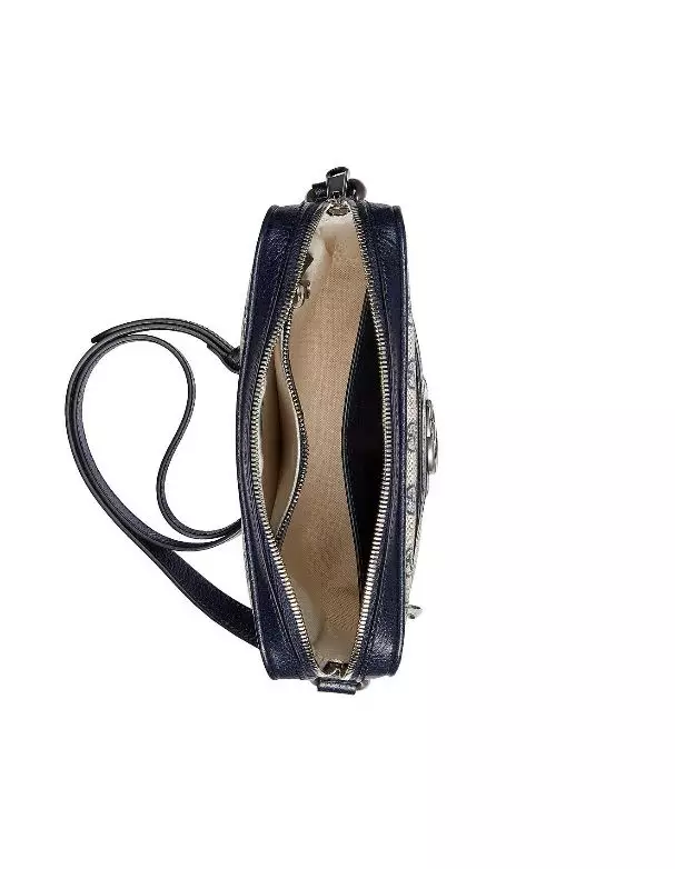 Gucci Ophidia GG Messenger Bag Leather Navy