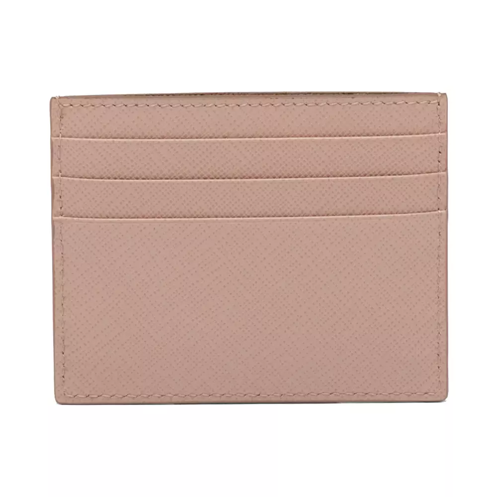Prada Saffiano leather card holder - Pink