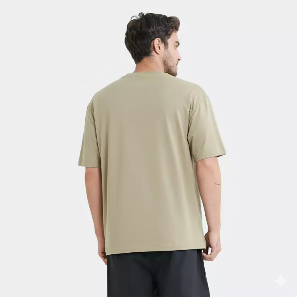 CELCIUS Kaos Pocket Oversize Lengan Pendek LIN001638C Khaki