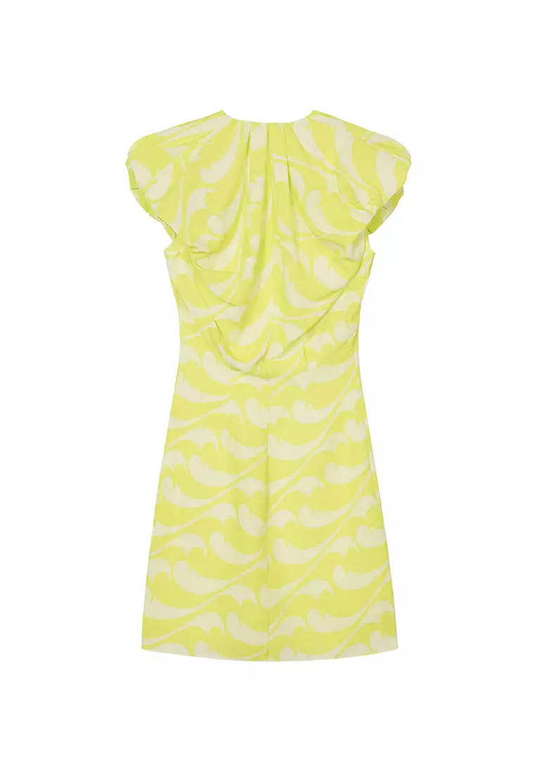 Eco-Friendly S-Line Fitted Avant-Garde Sleeveless Dress