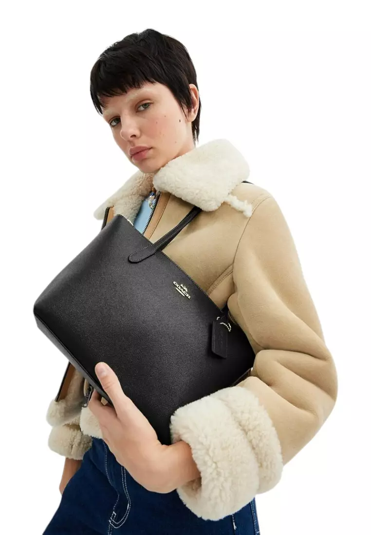 Fiona Zip Tote Bag - Black