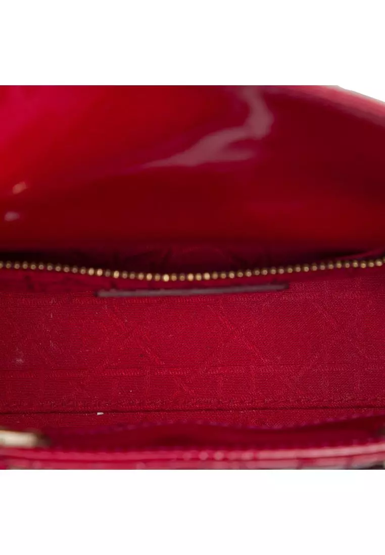 Pre-Loved Dior Mini Patent Cannage Lady Dior