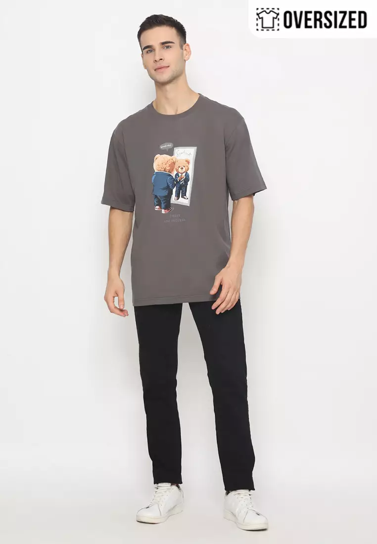 RBJ Unisex T-Shirt Teddy Cotton Combed Oversized Pria 2079350031