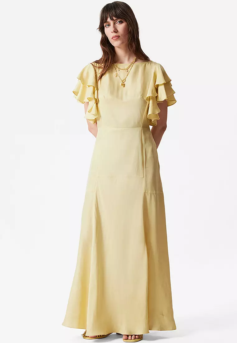 Buy Other Stories Frilled Satin Maxi Dress Online ZALORA Malaysia