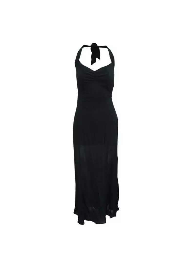 Reformation black slip dress cheap