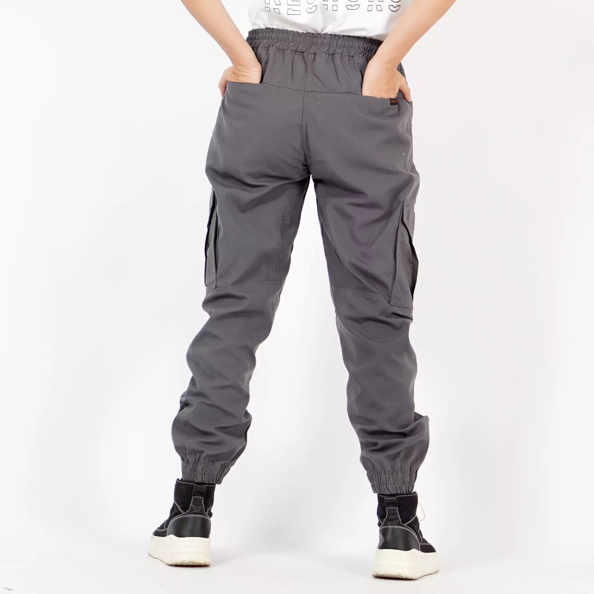  DIVA Cargo Jogger Pants Wanita Celana Panjang Cargo Wanita - ABU