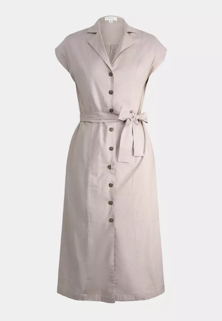 Kade V-neck Linen Dress