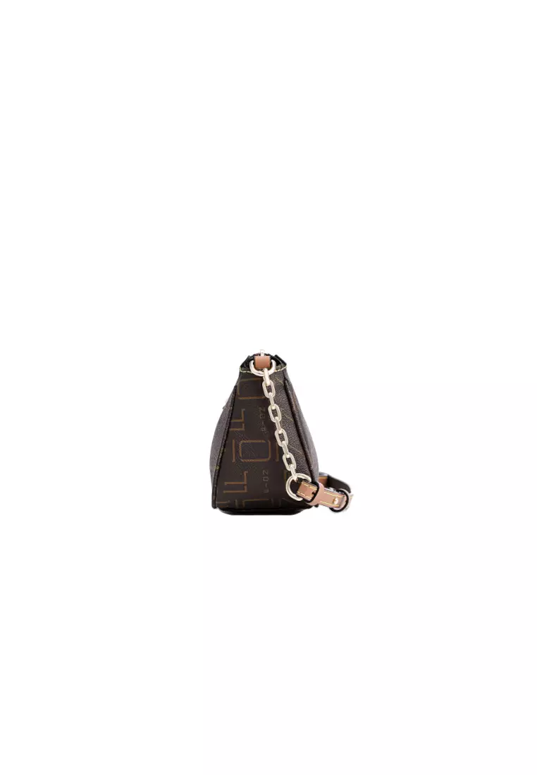 Buy FION FION Monogram PVC with Leather Shoulder Bag 2025 Online | ZALORA