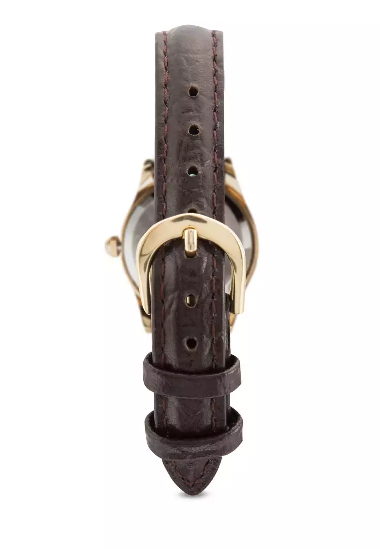 Casio Jam Tangan Wanita - Brown Gold - Leather Strap - LTP-1094Q-9ARDF