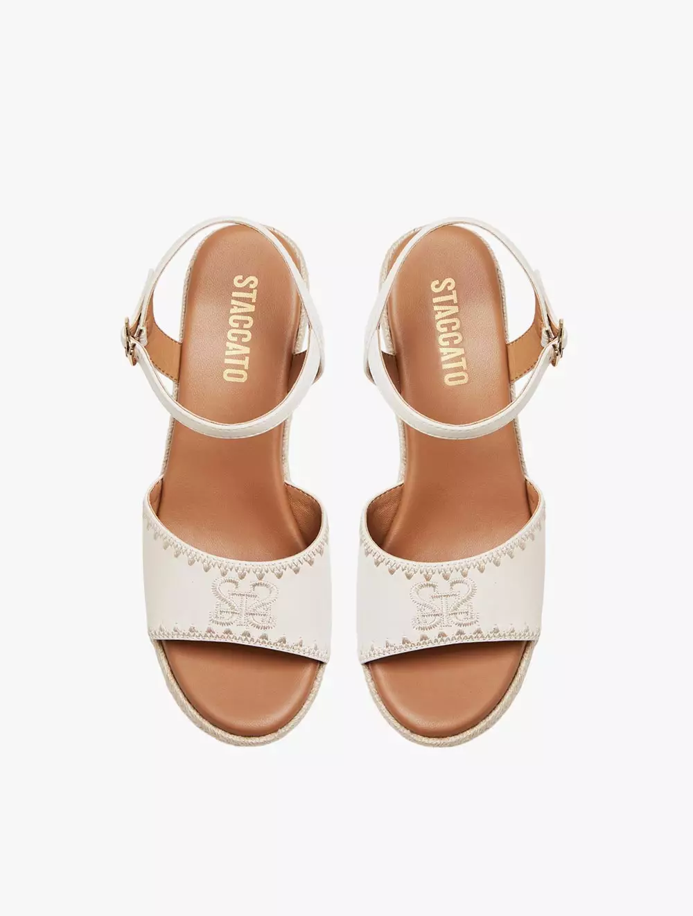 Staccato Women's Z10-6-018 Wedges Sandals - Beige