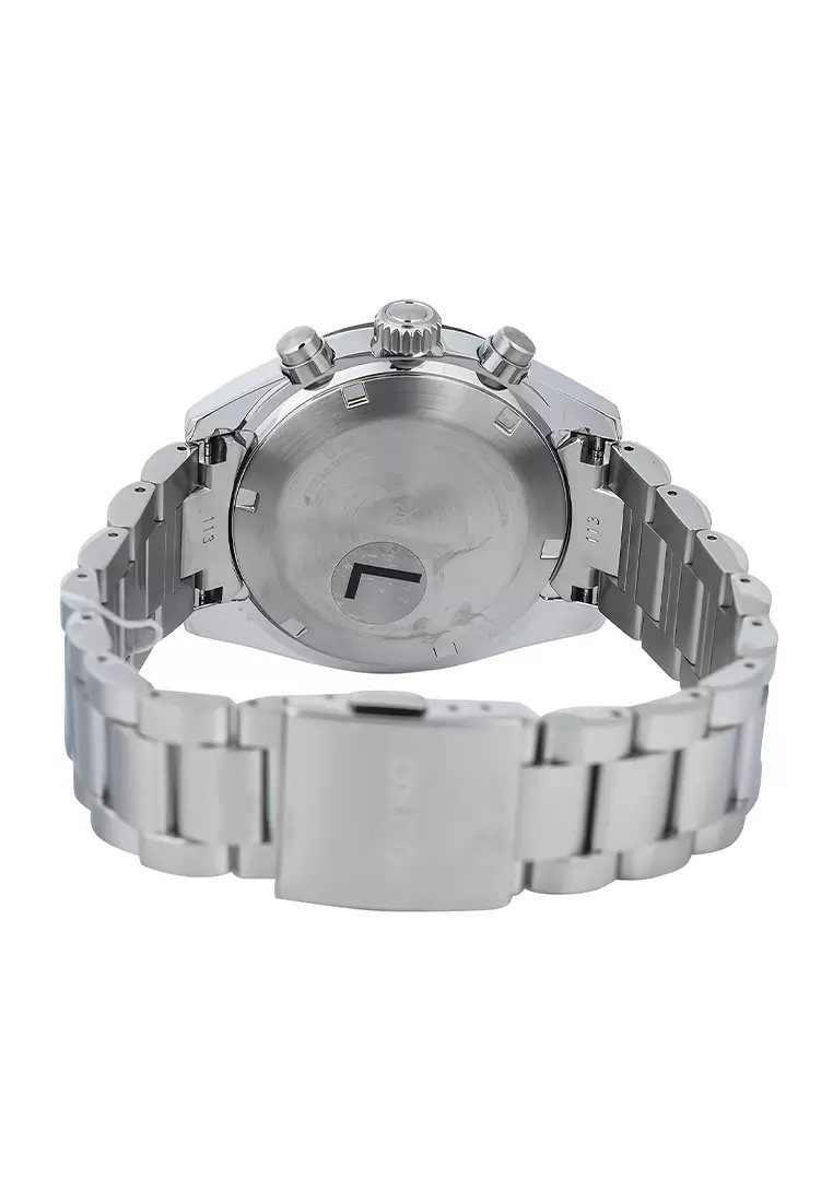 SEIKO PROSPEX SPEEDTIMER Solar Jam Tangan Analog Pria - Silver Green Dial - Stainless Steel - SSC933P1