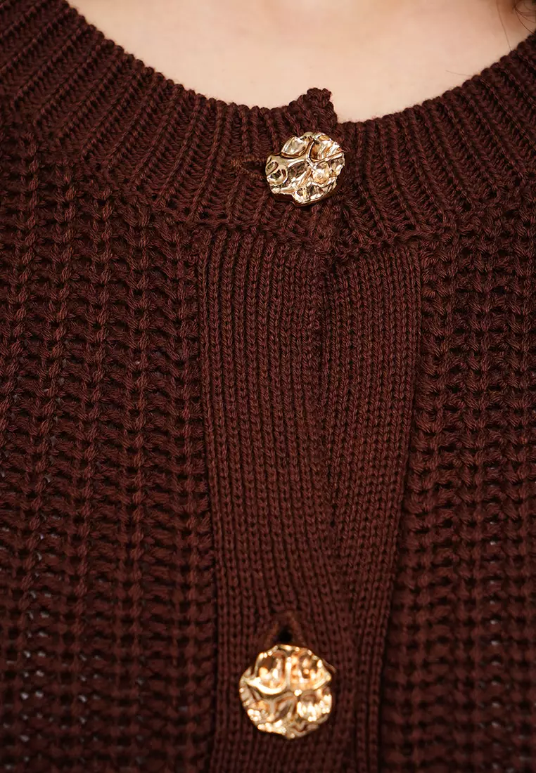 Open Work Long Sleeve Cardigan