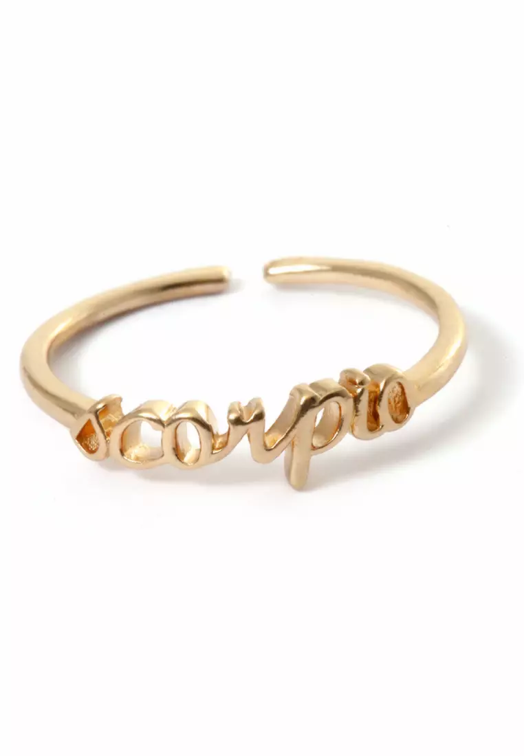Ring Casual Rasi Bintang Perhiasan Aksesoris Fashion Wanita Gold - Scorpio