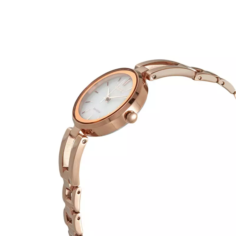 Jam Tangan Wanita Citizen Eco-Drive EM0639-81A Ladies White Dial Rose Gold Stainless Steel Strap
