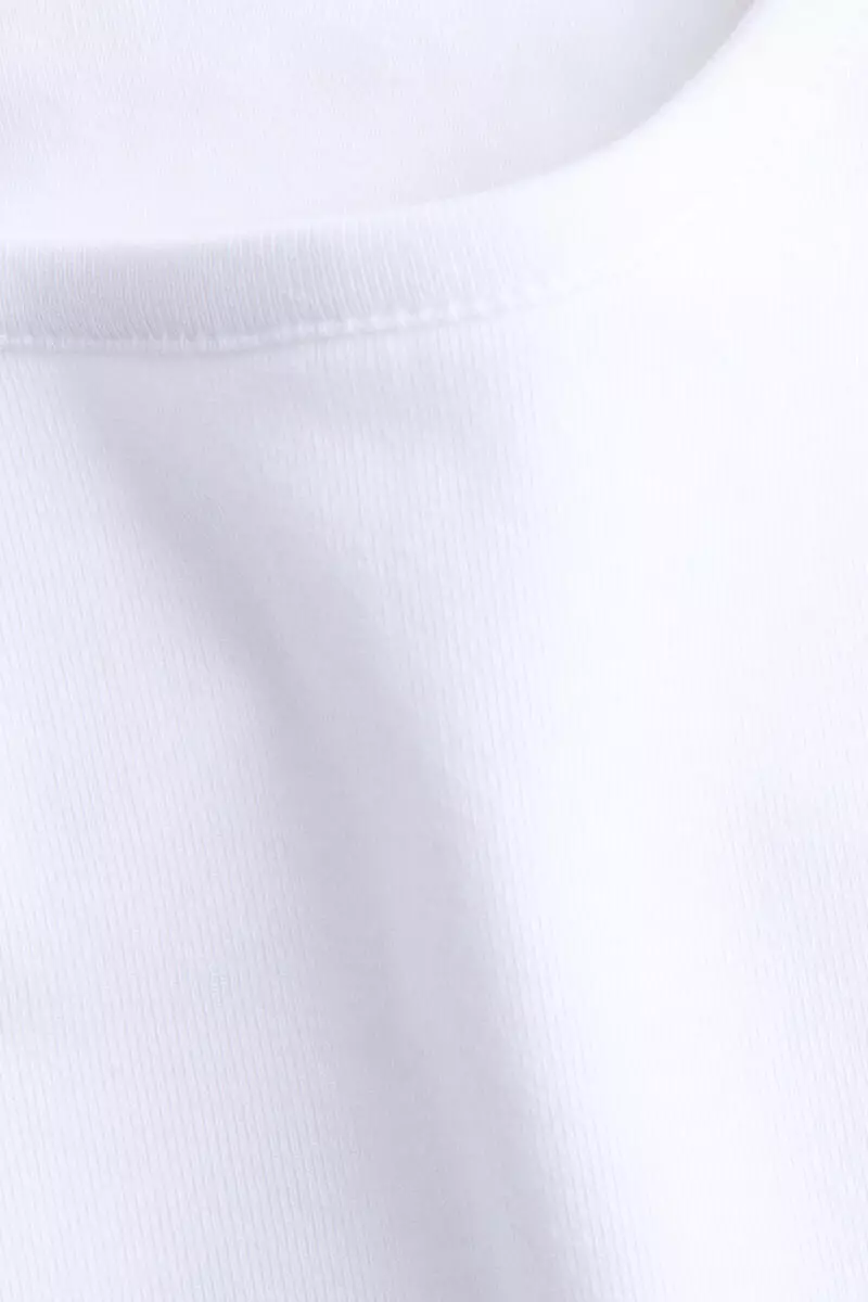 Integral-bra cotton T-shirt